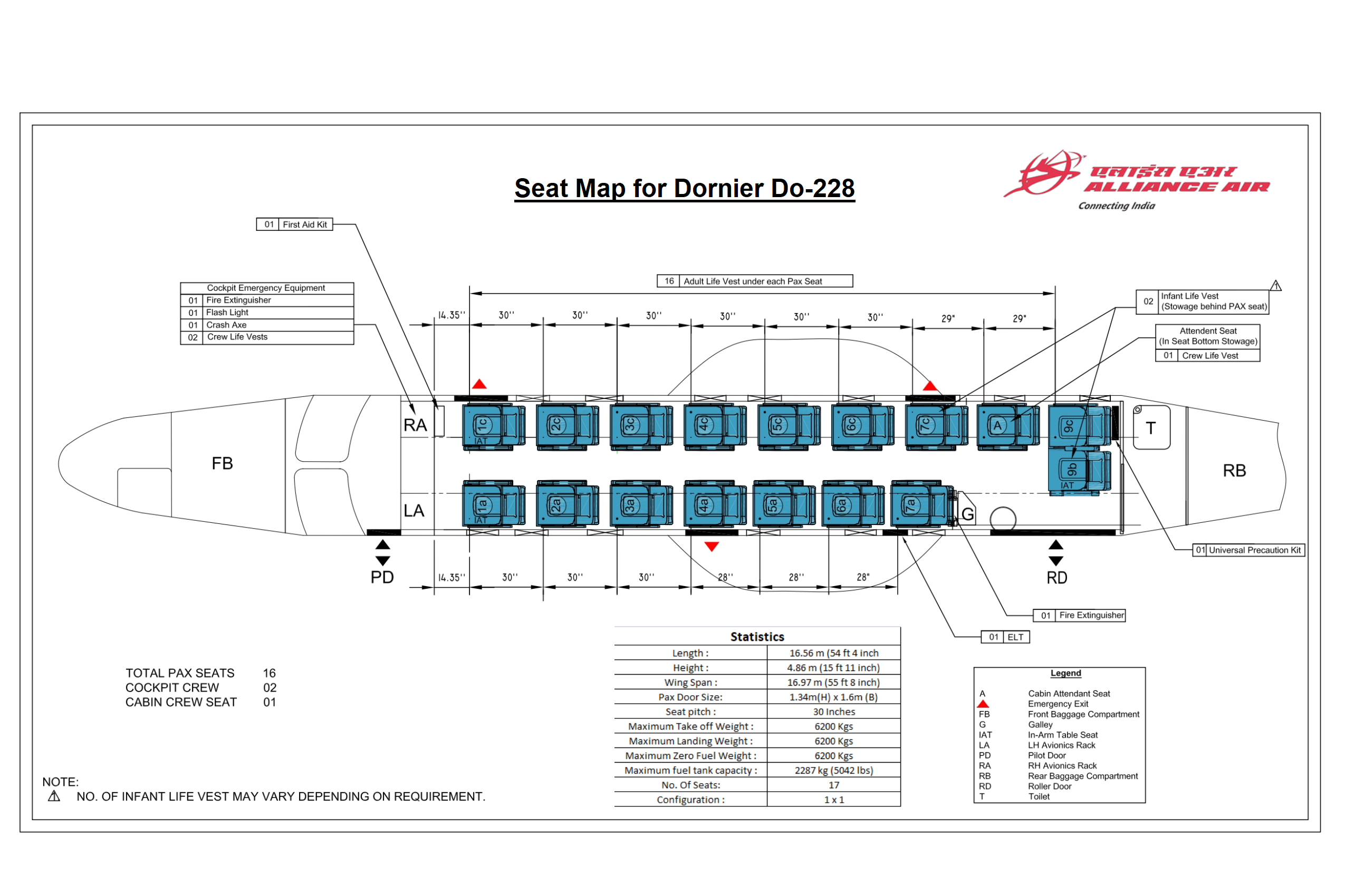 Do-228 seat map